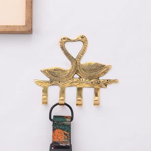 Indian <b>Shelf</b> <b>Gold</b> Brass <b>Wall</b> Hooks for Bags Heavy Duty Handmade Coat Hat Key Towel Robe Hanger Decorative <b>Wall</b> Mounted Hook - Product Image 2