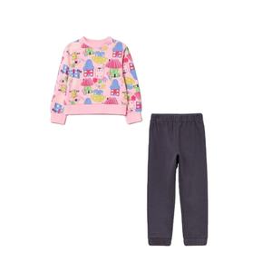 Nueva llegada de ropa de Otoño de bambú, trajes de jogging para niños, pijama para bebés, chicas con estampado de adolescentes de BD - Product Image 1