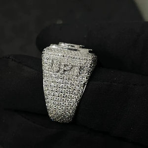Bague Cocktail de Luxe Personnalisée Hip Hop avec Diamants VVS pour Hommes, Certifiée IGI, en Argent 925 - Product Image 2