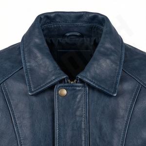 Blouson aviateur rétro en cuir NAI-0440A pour homme, style pilote, vêtement de protection pour moto, couleur personnalisable - Product Image 4