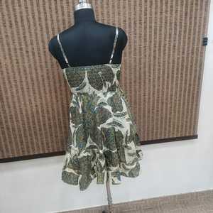 Women's Daily Summer Boho Simple Floral Printed Silk Viscose Polyester Woven Loose Silhouette Floor-Length Ruffle Hem <b>Elastic</b> - Product Image 2