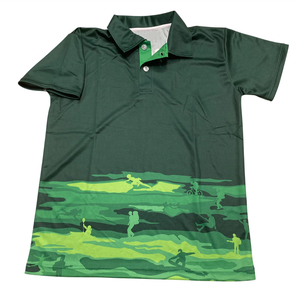 Polo de golf personalizado de primera calidad para hombre, tejido de poliéster transpirable de secado rápido con estampado de sublimación para deportes y ropa informal - Product Image 3
