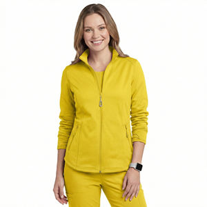 Chaqueta Médica Elástica de Alto Rendimiento para Mujer con Cremallera Completa, Bata Sanitaria Personalizable con Logotipo, Venta al por Mayor, Fabricante de Ropa de Enfermería, Chaquetas Sanitarias - Product Image 1