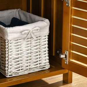 Panca Portascarpe Marrone con Armadietti Contenitori per l'Organizzazione del Soggiorno - Product Image 4