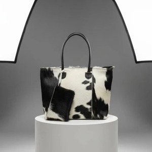 Authentic Hair On Hide Leather <b>Tote</b> <b>Bag</b> <b>Vintage</b> Large Capacity Shoulder <b>Bag</b> Lightweight Genuine Leather <b>Bag</b> - Product Image 1
