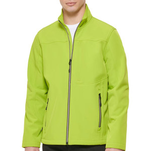 Mens <b>Lime</b> <b>Green</b> Camouflage Fleece <b>Jacket</b> Hooded Stand Collar Zipper Windproof Waterproof Outdoor Winter Wear OEM Custom - Product Image 1