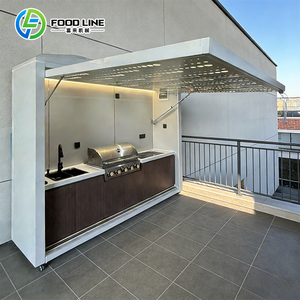 Conjunto Completo de Cocinas Exteriores con Parrilla para Asar, Pérgola para Cocina al Aire Libre, Cocina de Acero Inoxidable para Exteriores - Product Image 4