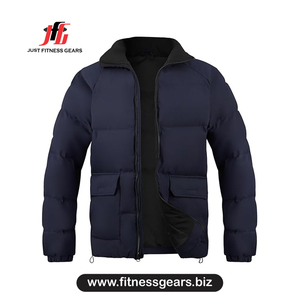 Chaqueta Acolchada para Hombre JUST FITNESS GEARS, Cortavientos, Informal, de Invierno, con Cierre de Cremallera, Gruesa, con Relleno de Poliéster - Product Image 1