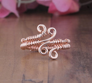 Anillo de Banda Envolvente de Oro Rosa de Moda, Plata de Ley 925, Ajustable, Espiral, Clásico, para Boda, Joyería para Mujer, Regalo al por Mayor - Product Image 1