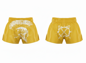 Shorts de Muay Thai et de Kickboxing en satin de polyester grande taille avec design par sublimation, taille haute élastique, confortables pour l'entraînement et le Jiu Jitsu - Product Image 3