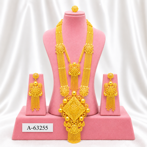MOLL JEWELLERS Conjunto de Joyería Étnica Plateada con Diseño Floral, Collar y Aretes para Mujer, Certificado por Terceros para Novias A-63403 - Product Image 3