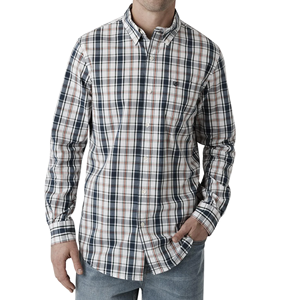 Camisa Casual de Manga Larga para Hombre, 100% Algodón, con Tecnología de Teñido en Prenda, Secado Rápido, Diseño a Cuadros con Estampado Digital - Product Image 6
