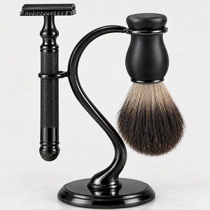 Support de rasoir et brosse à raser en acier inoxydable pour rasage professionnel à l'eau, faible MOQ, supports durables, outil de toilettage OEM, vente en gros - Product Image 6