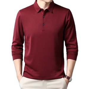 Polo cómodo informal de manga larga para hombre, camiseta Polo de negocios de verano para hombre, algodón de alta calidad - Product Image 1