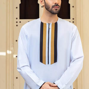 Men Juba Muslim Long Robe Traditional <b>Islamic</b> <b>Clothing</b> Comfortable Modest Loose Fit Breathable Fabric Long Sleeve - Product Image 6