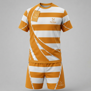 Conjunto de uniforme de rugby diseñado para durabilidad, transpirabilidad y movilidad con logotipos, nombres y números personalizados. - Product Image 6