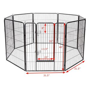 Recinto per Animali Domestici in Ferro Solido con Cancello - Impermeabile e Resistente - Product Image 2