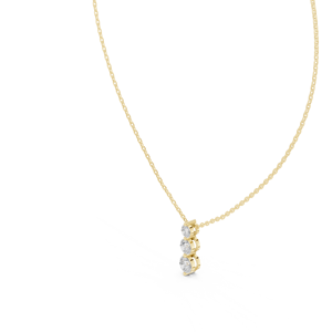 18kt Gold Pendant with Triple Lab Grown Round Cut Diamond Rhodium Plated IGI Certified for Women's Wedding Engagement Daily Use - Product Image 6