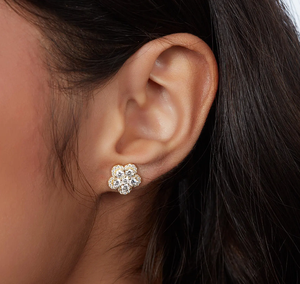 Pendientes de Oro Vintage con Diamantes Cultivados en Laboratorio Certificados por IGI para Mujer - Regalo de Aniversario, Boda, Fiesta, Joyería Directa de Fábrica - Product Image 4