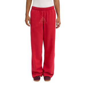 กางเกงวอร์มเอวกลางทรงหลวมสไตล์ลำลอง มีเชือกผูก กระเป๋า ผ้ากันลม 100% ผ้าฝ้าย สำหรับเด็กผู้หญิง - Product Image 1