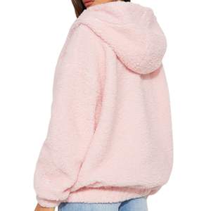 Veste Sherpa Rose Pastel pour Femme, Hiver Chaud, Entièrement Zippée, en Polaire, Veste en Peluche Rose Clair, Sweat-shirt Décontracté en Polaire - Product Image 2