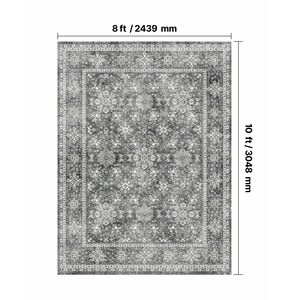 Tappetino Vintage grigio 8X10 ft Anti-Skid e resistente allo strappo Set di tappeti di grandi dimensioni - Product Image 3