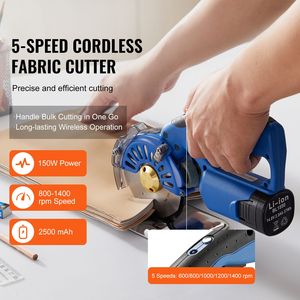 5 Speed Cordless Electric Rotary <b>Fabric</b> Cutter 1.1\" <b>Cutting</b> Thickness Octagonal Knife New Condition <b>Machine</b> for <b>Cutting</b> Cloth - Product Image 2