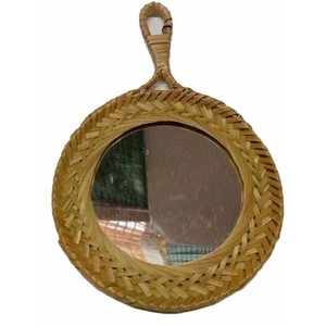 Handcrafted Bamboo Woven Lattice <b>Mirror</b> Frame Wholesale | Eco-Luxury Statement - Product Image 3
