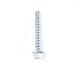 Tornillos autorroscantes de cabeza hexagonal con punta TEK, clase 4.8/6.8, rosca gruesa, acero al carbono zincado, pulgadas DIN/ANSI PDC - Product Image 2