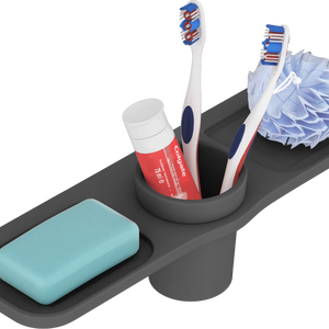 Porte-savon mural carré en verre, support en acier inoxydable, accessoires de salle de bain, élégant plateau à savon en verre transparent - Product Image 1