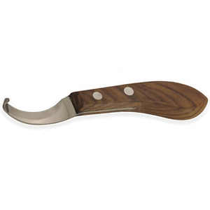 Cuchillo Nuevo para Recortar Pezuñas de Caballo, Reutilizable, de Acero Inoxidable con Mango de Madera, Equipo Veterinario - Product Image 3