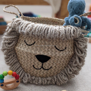 Eco Friendly Seagrass belly <b>basket</b> Handwoven Straw <b>Basket</b> for Plant Pot Holder Bulk Manufacturer Durable - Product Image 3