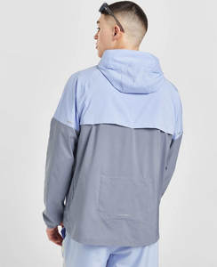 แจ็กเก็ตกันฝนสำหรับผู้ชายเสื้อแจ็กเก็ตกลางแจ้งสไตล์ผ้าโพลีเอสเตอร์ระบายอากาศได้ดีกันน้ำกันลมปรับแต่งได้สำหรับผู้ชาย - Product Image 4