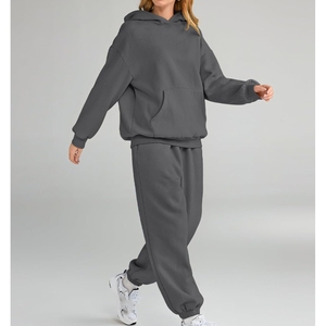Custom Made 100% Cotton 360 GSM Heavyweight Waterproof Embroidered Hip Hop Mesh Belt Pullover Hoodie Baggy <b>Sweatpants</b> <b>Set</b> - Product Image 3