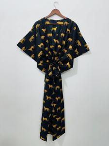 <b>Kaftan</b> Ethnic Beach Cover up Dress Soft Pure Cotton Hand Block Print Summer Wholesale Loose Dress Indian Beach Wear <b>Kaftan</b> Dress - Product Image 3