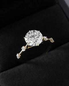 IGI/GIA Lab Grown Cut Diamond Vintage 14k jaune mariage/bague de fiançailles unisexe or blanc fin pour anniversaire fête-digne - Product Image 3