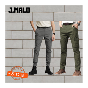 กางเกงคาร์โก้ผู้ชายน้ำหนักเบามีหลายกระเป๋าที่ด้านข้างสำหรับใส่เครื่องมือ - Product Image 1