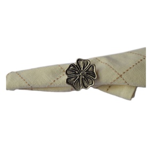 High Selling <b>Cheap</b> Vintage Brass Beads Seep Eco-Friendly Flower Napkin Holder <b>Ring</b> Multiple Colorful for Home Hotel Restaurant - Product Image 4
