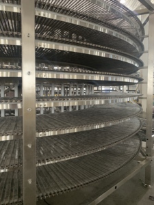 Maßgefertigter Spiralförmiger Förderbandturm für Natürliche Kühlung von Pizza, Taco und Donut Produktionslinien Lebensmittel-Kühlsystem - Product Image 4