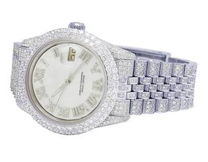 Reloj de Diamantes Totalmente Cubierto de Piedras, Reloj Automático de Moissanita, Reloj de Lujo Estilo Hip Hop para Hombre, Joyería de Moda - Product Image 3
