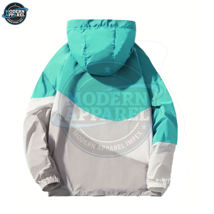 Plus Size Solid Two-Piece Windbreaker <b>Jacket</b> and Shorts Tracksuit Set Custom Design Spandex/Cotton - Product Image 2