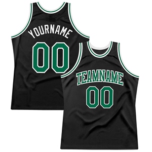 Vente en gros directe OMMIZ INDUSTRY Maillot de basket-ball authentique rétro vert et blanc de qualité supérieure personnalisé - Product Image 6