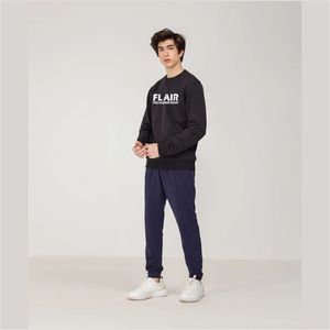 Sweat-shirt côtelé pour homme, très vendu, 100% coton, coupe ajustée, vêtement décontracté, confortable, pull-over, motif uni, grandes tailles - Product Image 1