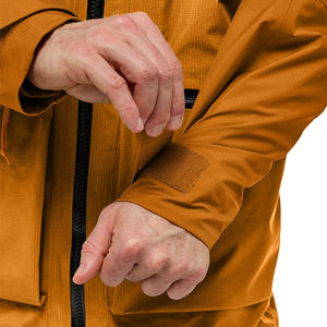 <b>Men's</b> Winter Thick Zipper Canvas Windbreaker <b>Jacket</b> Waterproof & Breathable Hooded with Pattern for <b>Cycling</b> Running OEM Service - Product Image 4