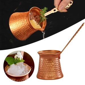 Cafetera de cobre de diseño antiguo hecha a mano, cafetera clásica tradicional turca griega árabe con aspecto antiguo auténtico - Product Image 1