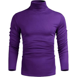 Custom Men's Winter Long Sleeve Red Turtleneck Pullover Sweater Knitted Turtle Neck Sweatshirt Manufacturer's Customizable - Product Image 3