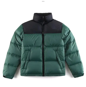 Blouson d'hiver matelassé pour homme, col montant, blocs de couleur, fermeture éclair, qualité standard, manteau épais en duvet, coupe décontractée, vêtement d'extérieur chaud - Product Image 3
