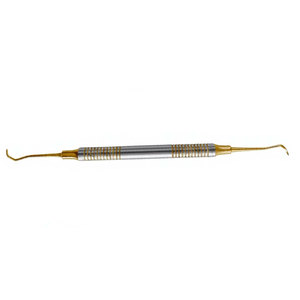 Curette parodontale Premium Scaler Pro avec manche creux doré, instrument dentaire en acier inoxydable allemand, hygiène dentaire professionnelle - Product Image 4