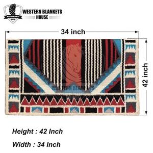 Haute qualité personnalisable Western Dressage équitation tapis de selle nouvelle-zélande laine polycoton coton feutre Style Ranch - Product Image 5