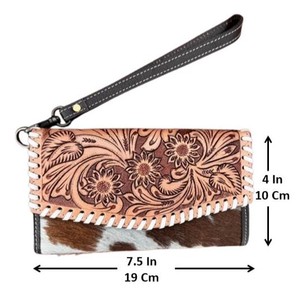 กระเป๋าคลัทช์หนังวัวสำหรับผู้หญิงกระเป๋าคลัทช์สำหรับผู้หญิงหลายแบบมีเอกลักษณ์ใช้มือแกะสลักหนัง - Product Image 2